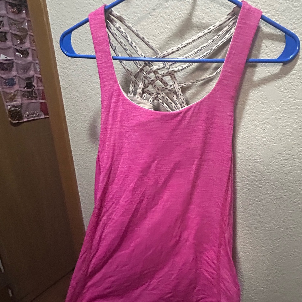 lululemon athletica Pink Tank Top with Strappy Back
